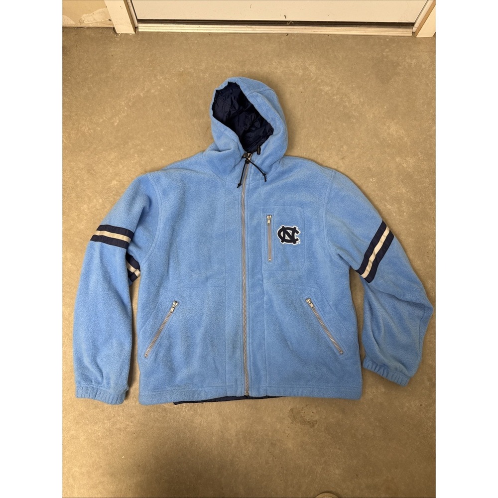 University Of Northern Carolina Zip Up Champion, Fleece Jacket, Tar Heels Large